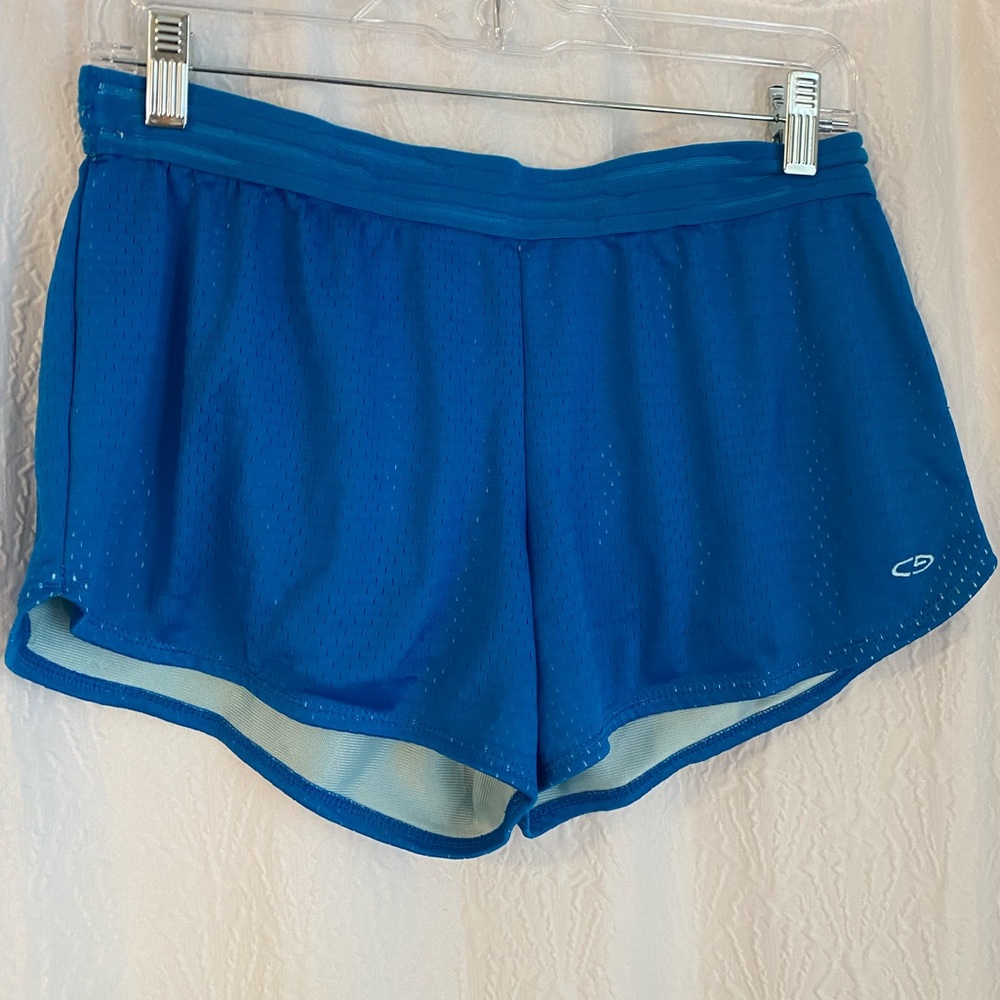 Blue athletic shorts